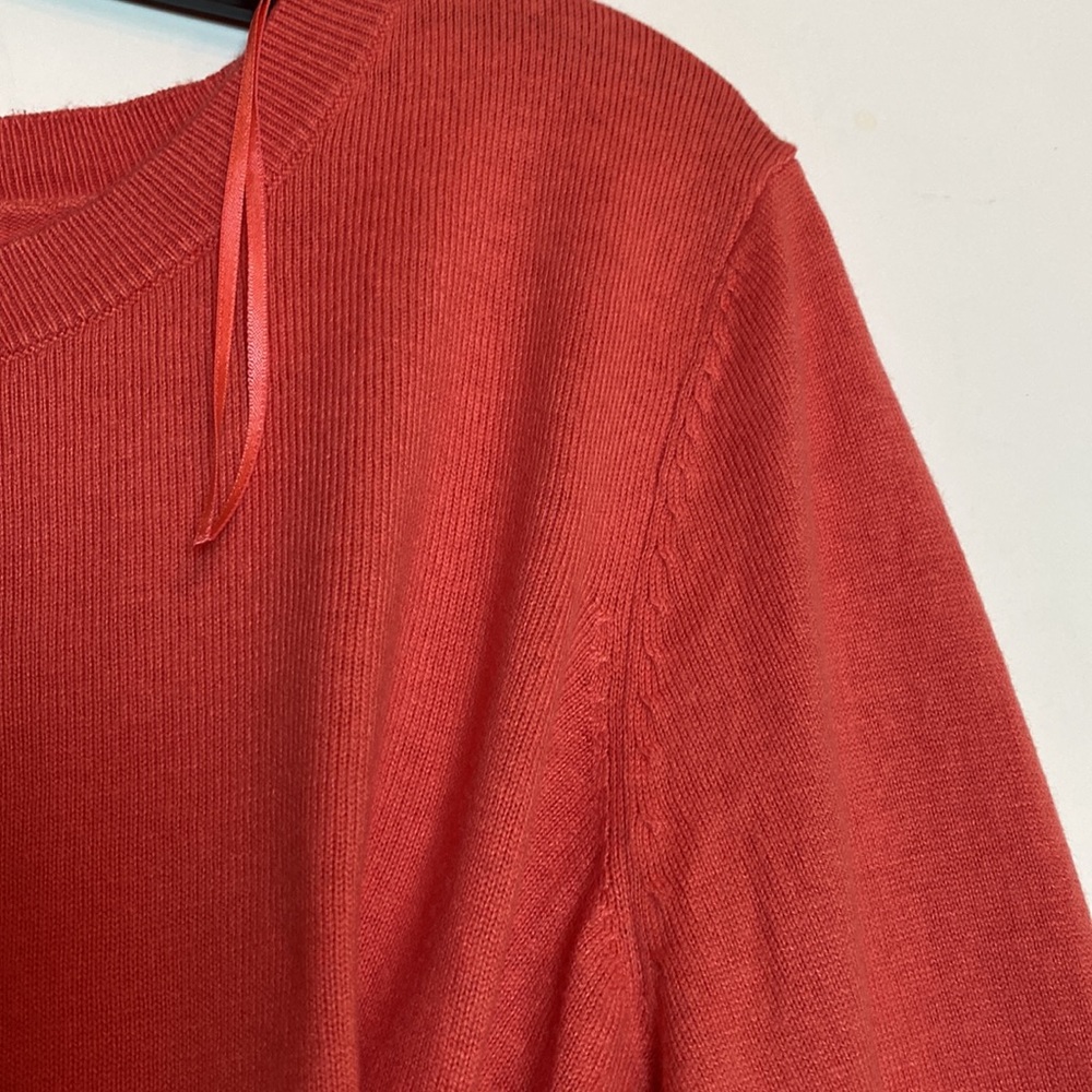 Fab!!! MICHAEL KORS Large Coral Flared Sleeve Light Sweater Shirt NICE - Picture 9 of 10